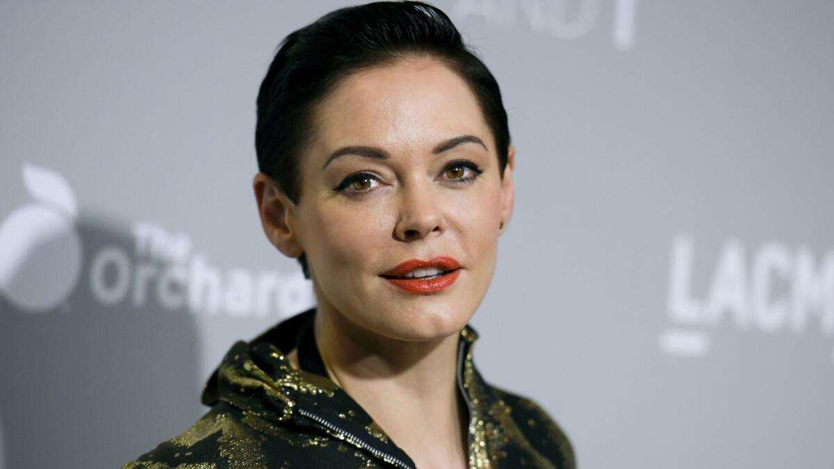 Rose McGowan arrives at the LA Premiere Of "DIOR & I" held at the Leo S. Bing Theatre in Los Angeles in 2015.