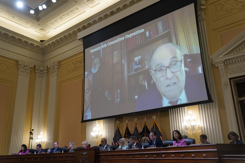 : Rudolph W. Giuliani during a House Select Committee to Investigate the January 6th hearing