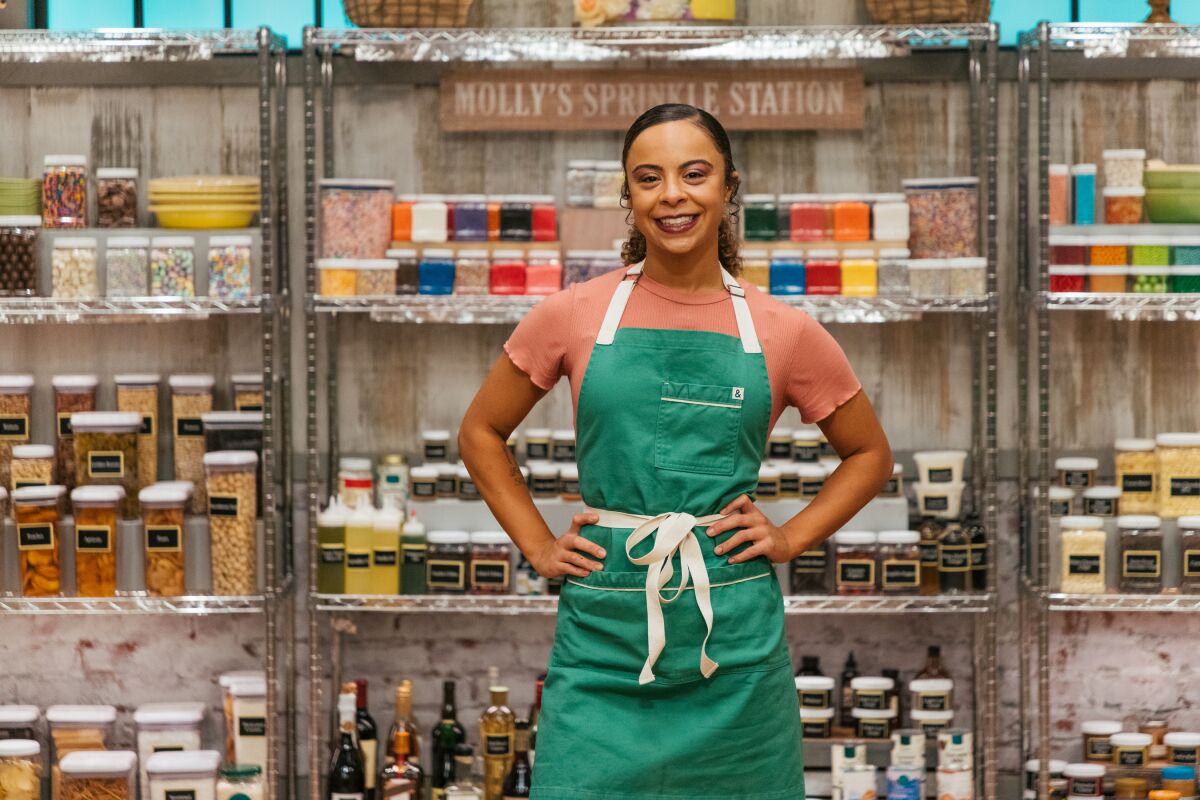 Alexis Wells, 25, of Carlsbad on the set for the Food Network series "Spring Baking Championship." 