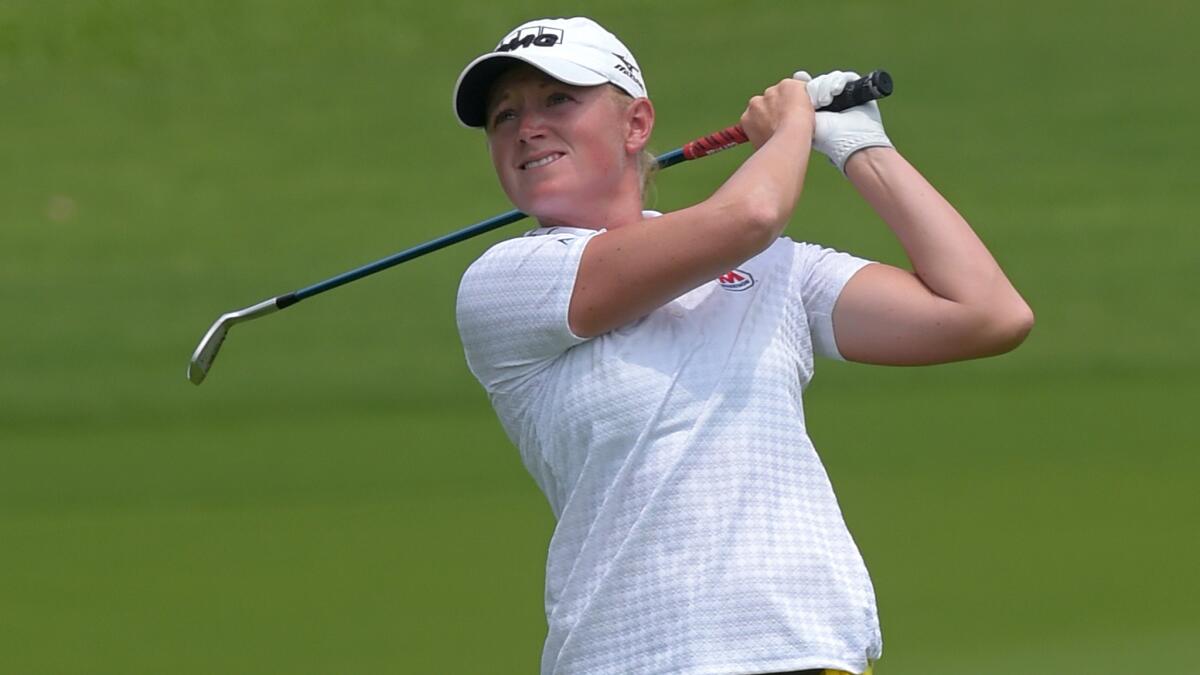 Stacy Lewis plays a shot during the third round of the LPGA Thailand Open on Saturday.