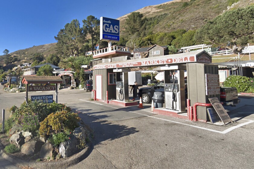 Gas at the Gorda by the Sea Mini Mart in Big Sur was $7.59 per gallon this week.