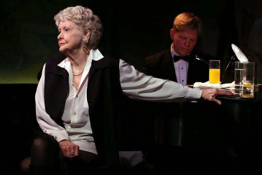Elaine Stritch performs at the Cafe Carlyle in New York, with Rob Bowman at the piano.