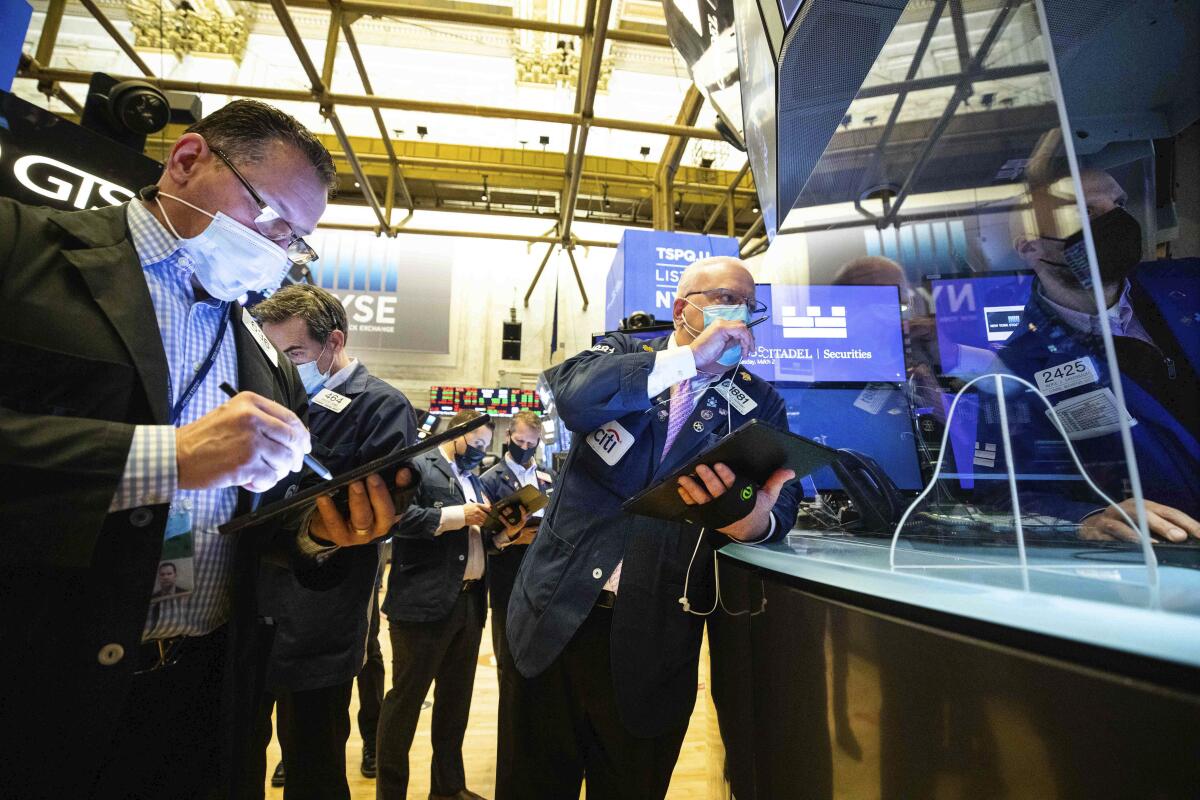 Traders at the New York Stock Exchange