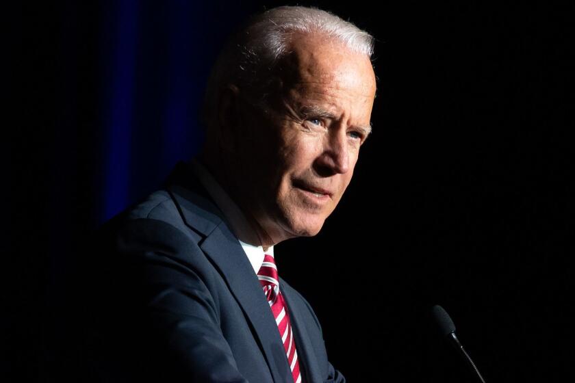 Former US Vice President Joe Biden speaks during the First State Democratic Dinner in Dover, Delaware, on March 16, 2019. (Photo by SAUL LOEB / AFP)SAUL LOEB/AFP/Getty Images ** OUTS - ELSENT, FPG, CM - OUTS * NM, PH, VA if sourced by CT, LA or MoD **