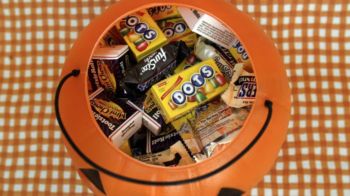 If you polished off this bucket of Halloween candy in one sitting, you might feel sick enough to die. But you probably wouldn't.