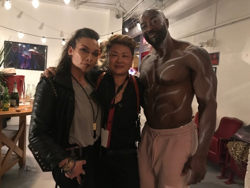 Gingi Medina, from left, Nik Kacy and BlackManWhiteBaby at Unity: Equality Fashion Week.