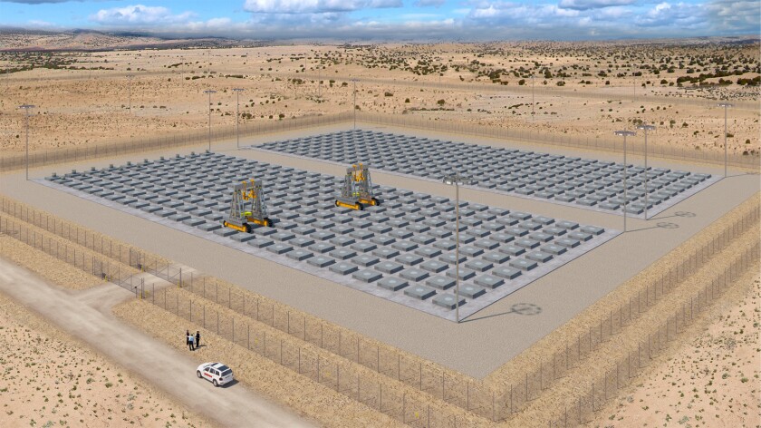 A rendering of the HI-STORE Consolidated Interim Storage Facility in New Mexico.