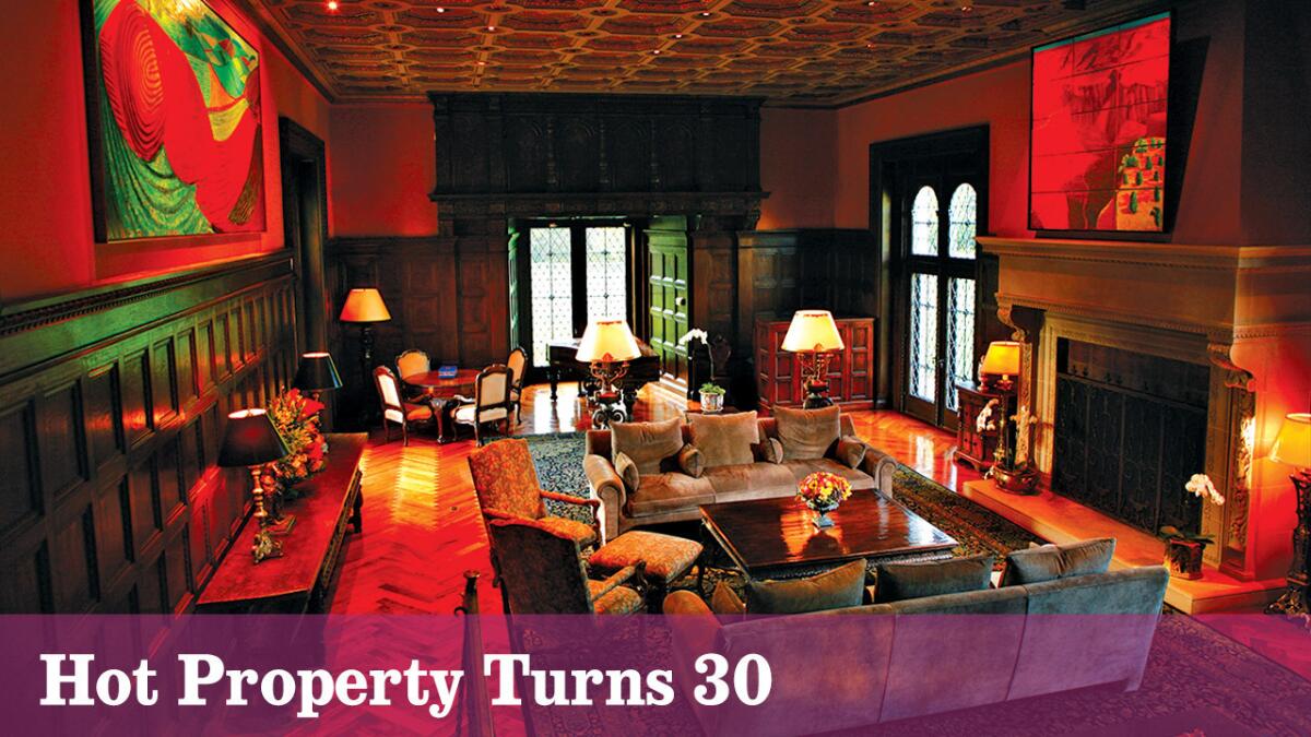 The living room of billionaire Ron Burkle's Greenacres estate in Beverly Hills, built by silent-movie star Harold Lloyd.