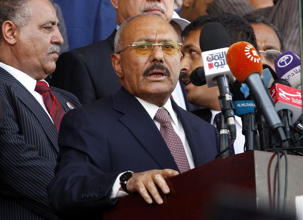 Ali Abdullah Saleh, Yemen's former president.