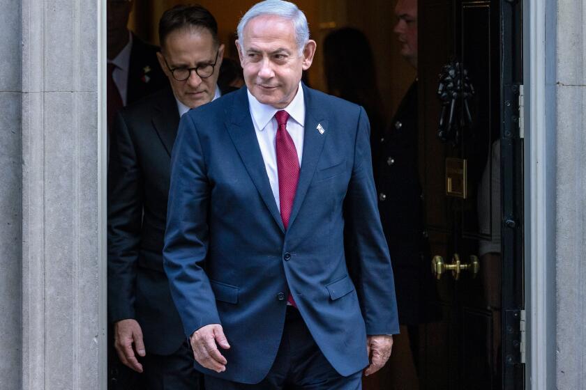 Benjamin Netanyahu, Prime Minister of Israel, leaves 10 Downing Street following brief talks with UK Prime Minister Rishi Sunak on 24 March 2023 in London, United Kingdom. Topics discussed are expected to have included an agreement to reinforce technology, trade and security links between the UK and Israel over the next seven years and Iran's attempts to acquire nuclear weapons. The Netanyahu government's plan to weaken the judicial system in Israel and a deteriorating security situation in the Occupied Palestinian Territories have led to huge protests in Israel and protests against Israel's human rights record have accompanied the Israeli Prime Minister's visit to London. (photo by Mark Kerrison/In Pictures via Getty Images)