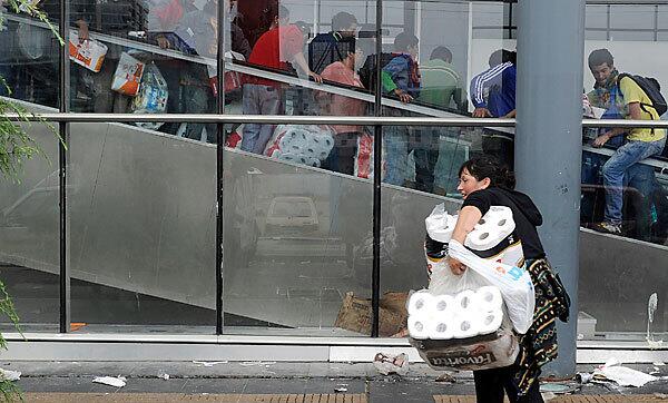 Supermarket ransacked