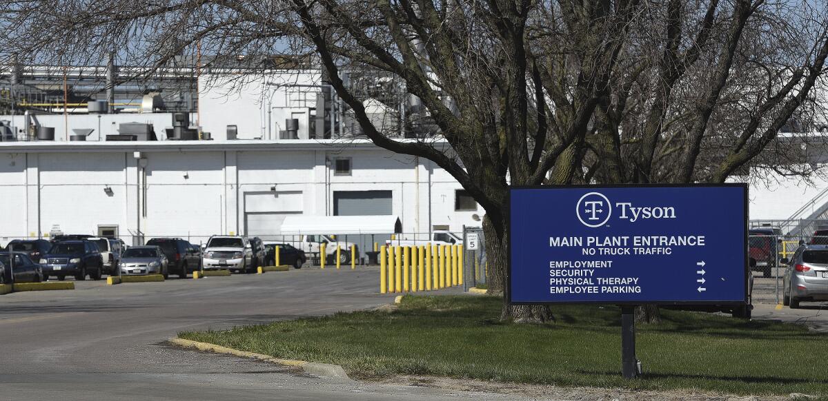 The Tyson Fresh Meats beef processing plant in Dakota City, Neb.