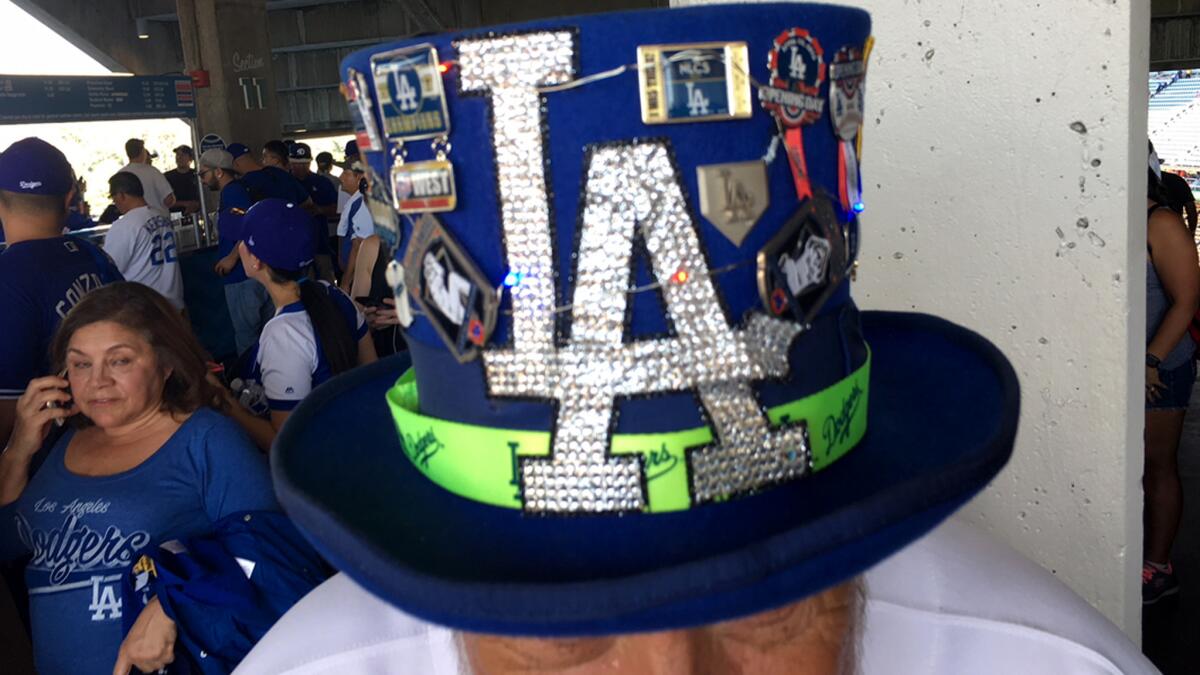 A close-up view of Benjamin Rodriguez's top hat.