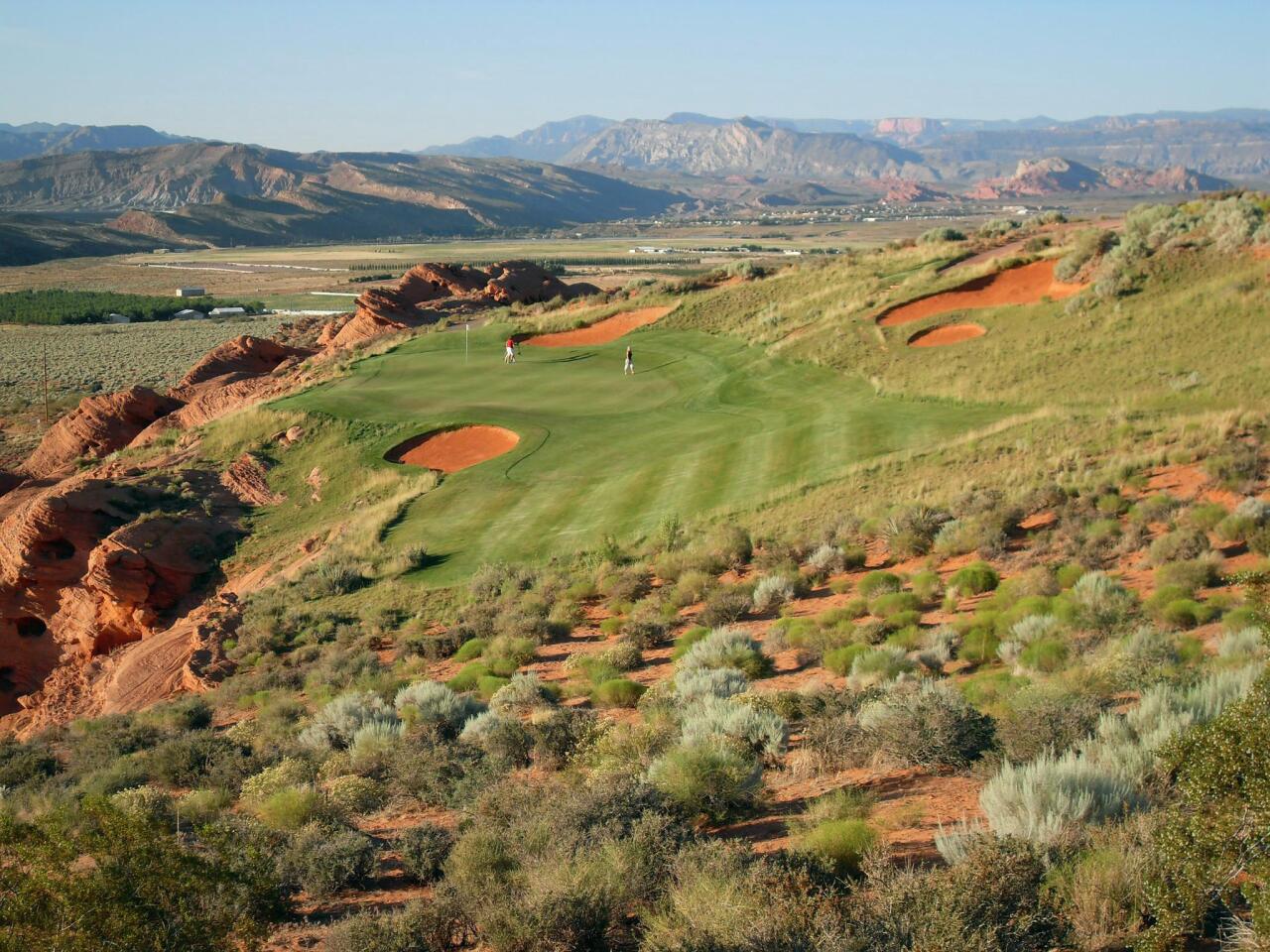 Lush greens set amid black lava rocks and red sandstone cliffs make St. George one of the more scenic desert golf destinations in the country. But there's another equally alluring draw: the value.
