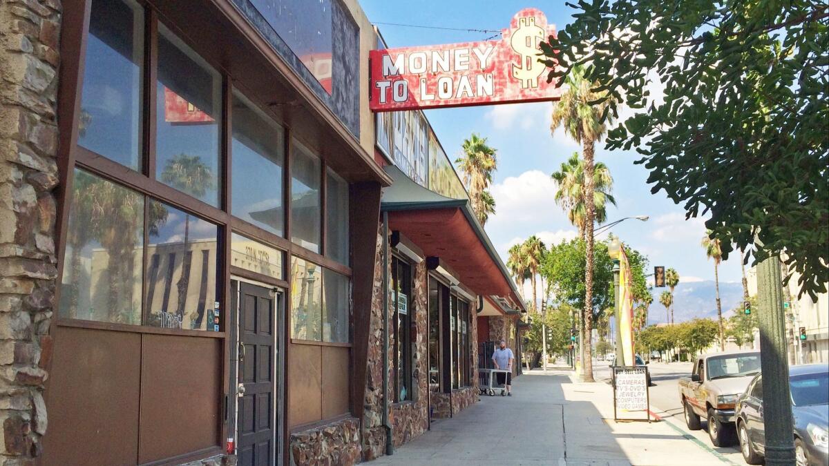 A street in downtown San Bernardino, Calif. on Sept, 21, 2016.