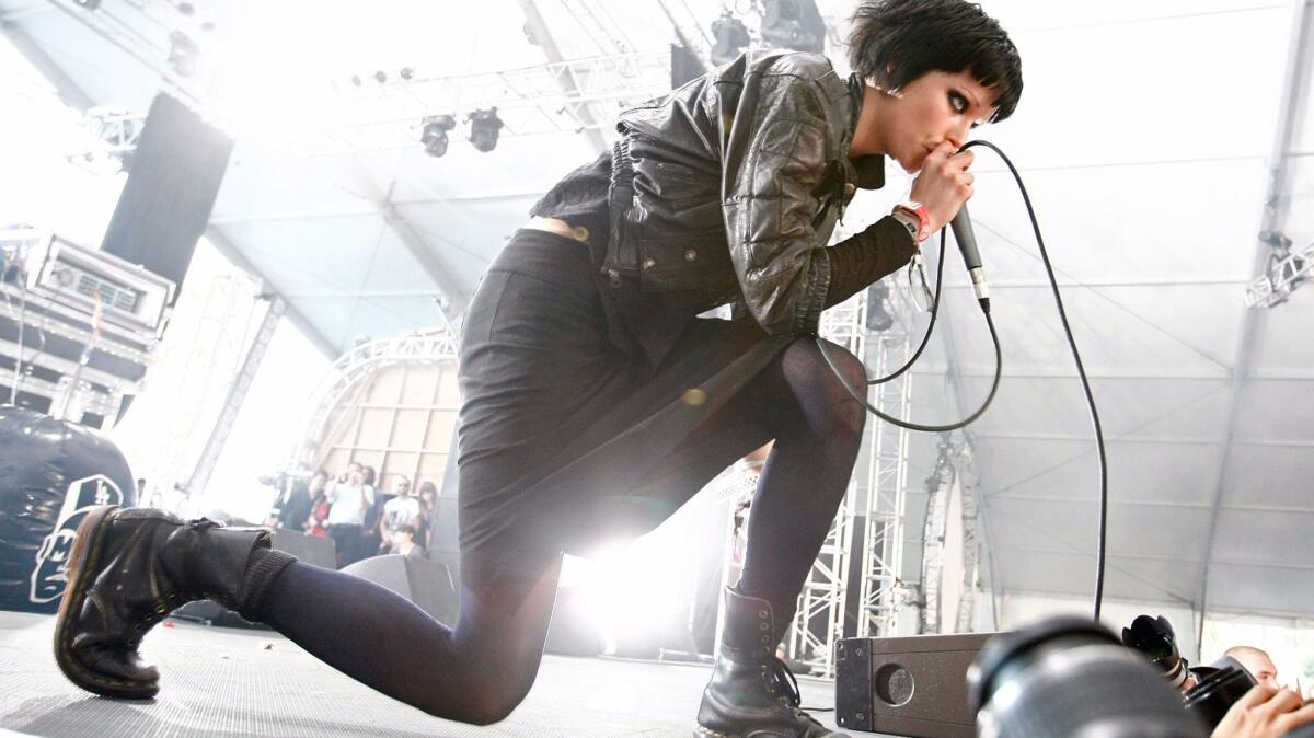Alice Glass performs with Crystal Castles in 2009.