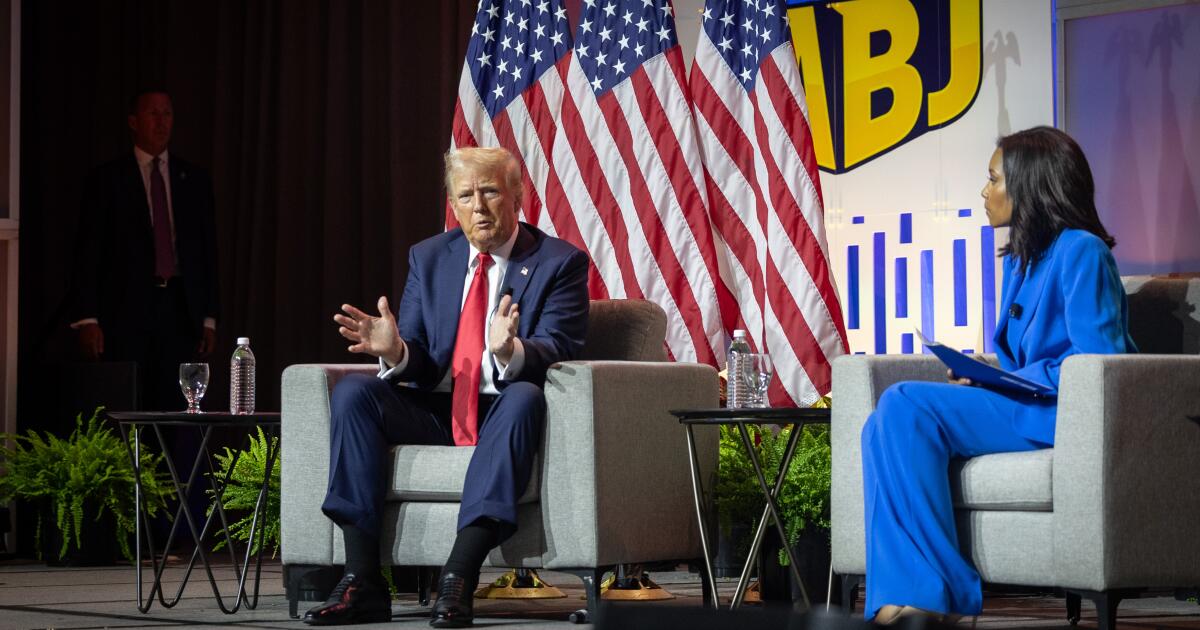 As Harris rises in polls, Trump falsely questions her Black identity in combative interview