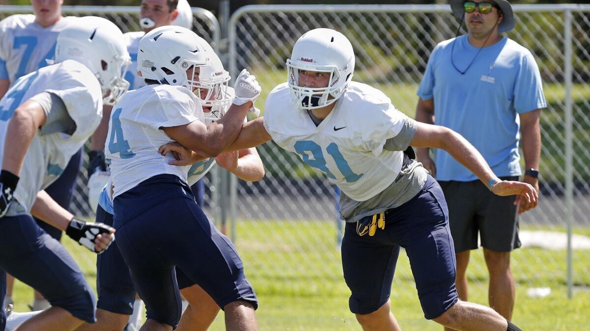Corona del Mar High junior tight end Mark Redman has received offers from Michigan and UCLA. He caught 23 passes for 255 yards and three touchdowns last year.