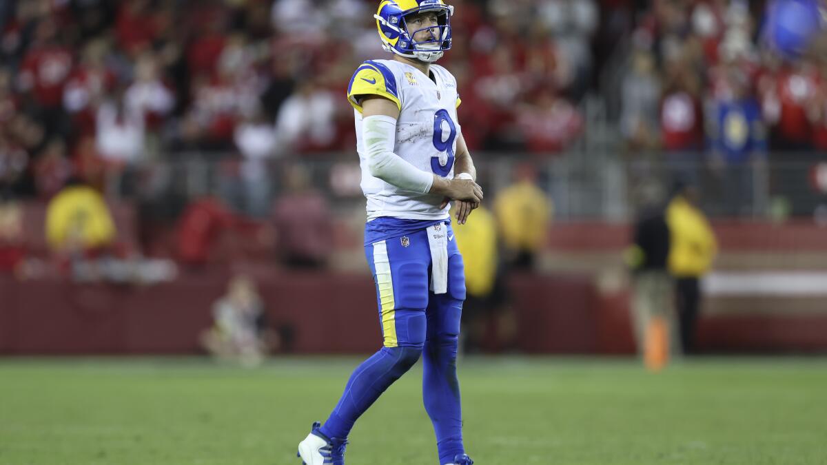 Matthew Stafford – and protestor – mauled as 49ers beat Los Angeles Rams, NFL