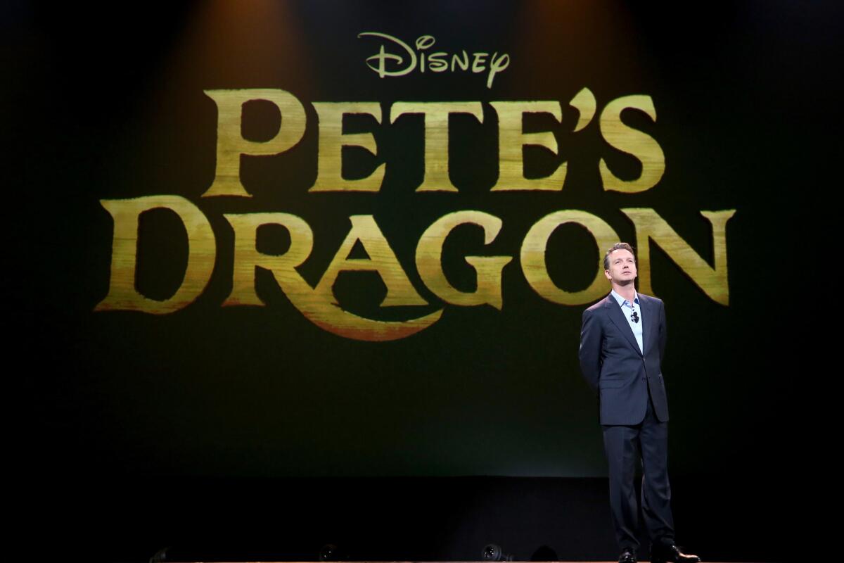 Sean Bailey, president of Walt Disney Studios Motion Picture Production took part in the "Worlds, Galaxies, and Universes: Live Action at The Walt Disney Studios" presentation at Disney's D23 Expo in Anaheim. "Pete's Dragon" will be released in U.S. theaters on Aug. 12, 2016.