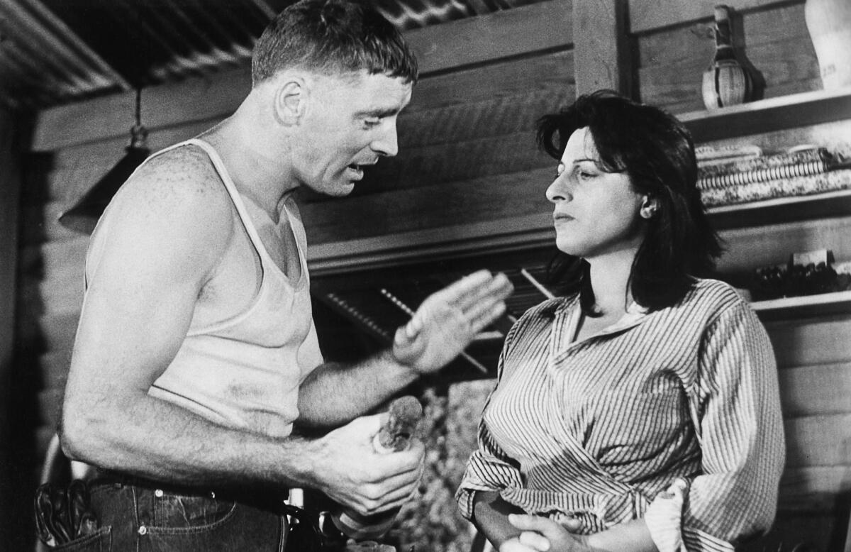 Burt Lancaster and Anna Magnani in Tennessee Williams' "The Rose Tattoo."