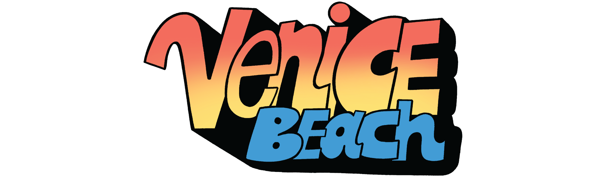 Colorful typography saying Venice Beach