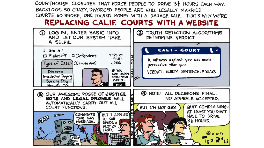 On how to deal with California's broke courts ...