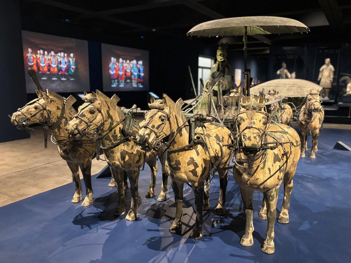 The exhibition, "World of the Terracotta Warriors" at at Bowers Museum features unearthed treasures.