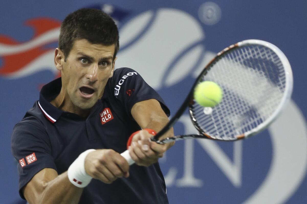 Novak Djokovic of Serbia will face Kei Nishikori of Japan in the semifinal round of the U.S. Open on Saturday.