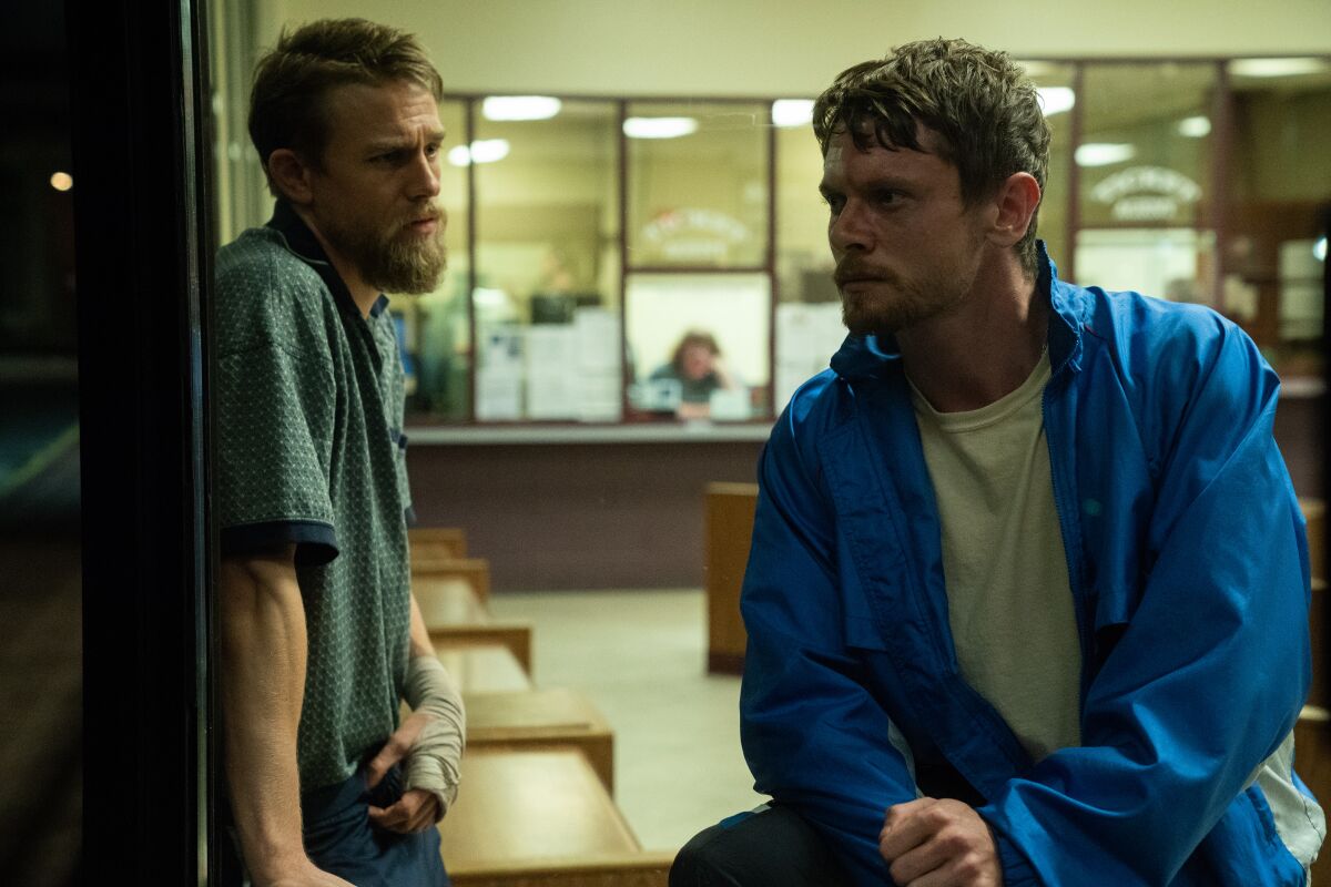 Charlie Hunnam and Jack O'Connell in the movie "Jungleland."