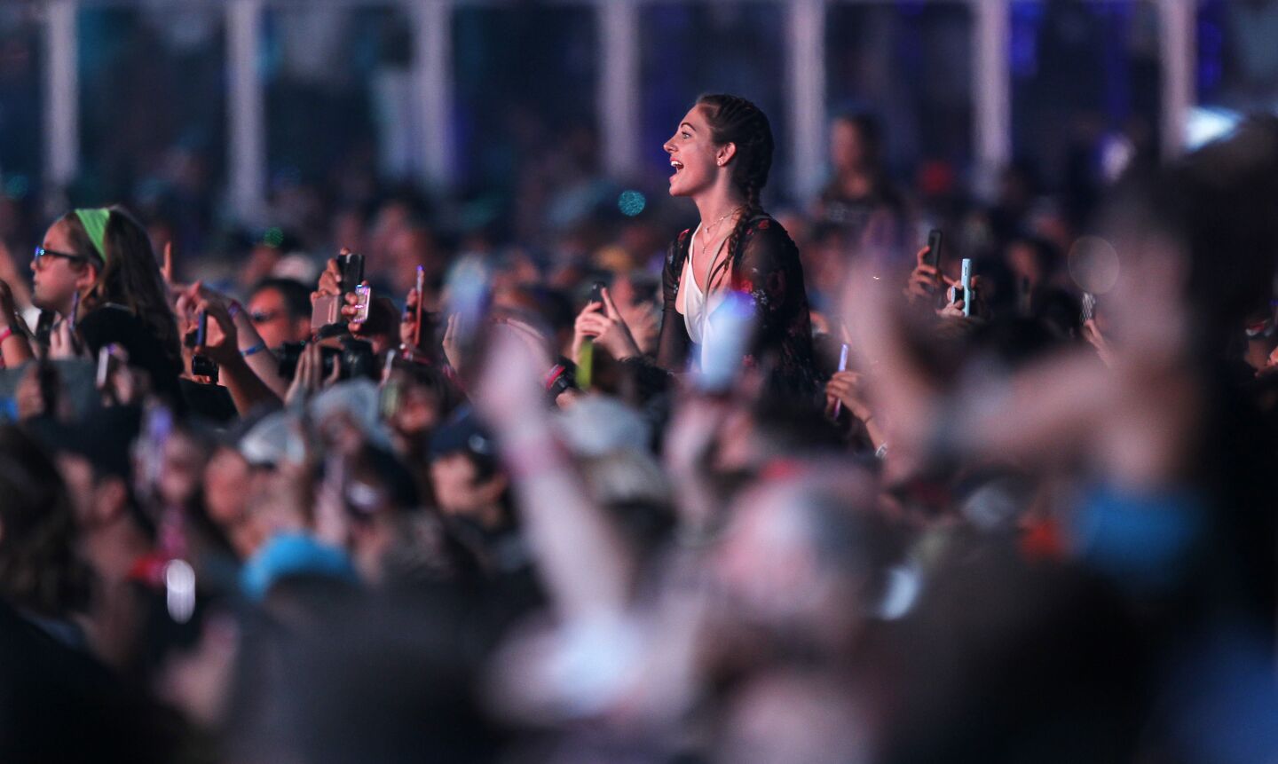Fans watch Katy Perry perform at KAABOO Del Mar on Sunday, September 16, 2018.