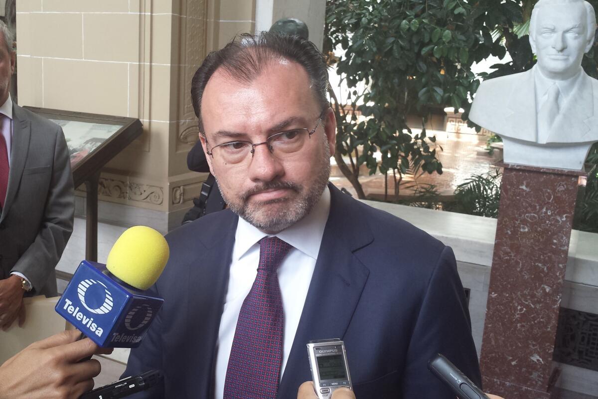 Mexican Foreign Secretary Luis Videgaray this week at the Organisation of American States in Washington.