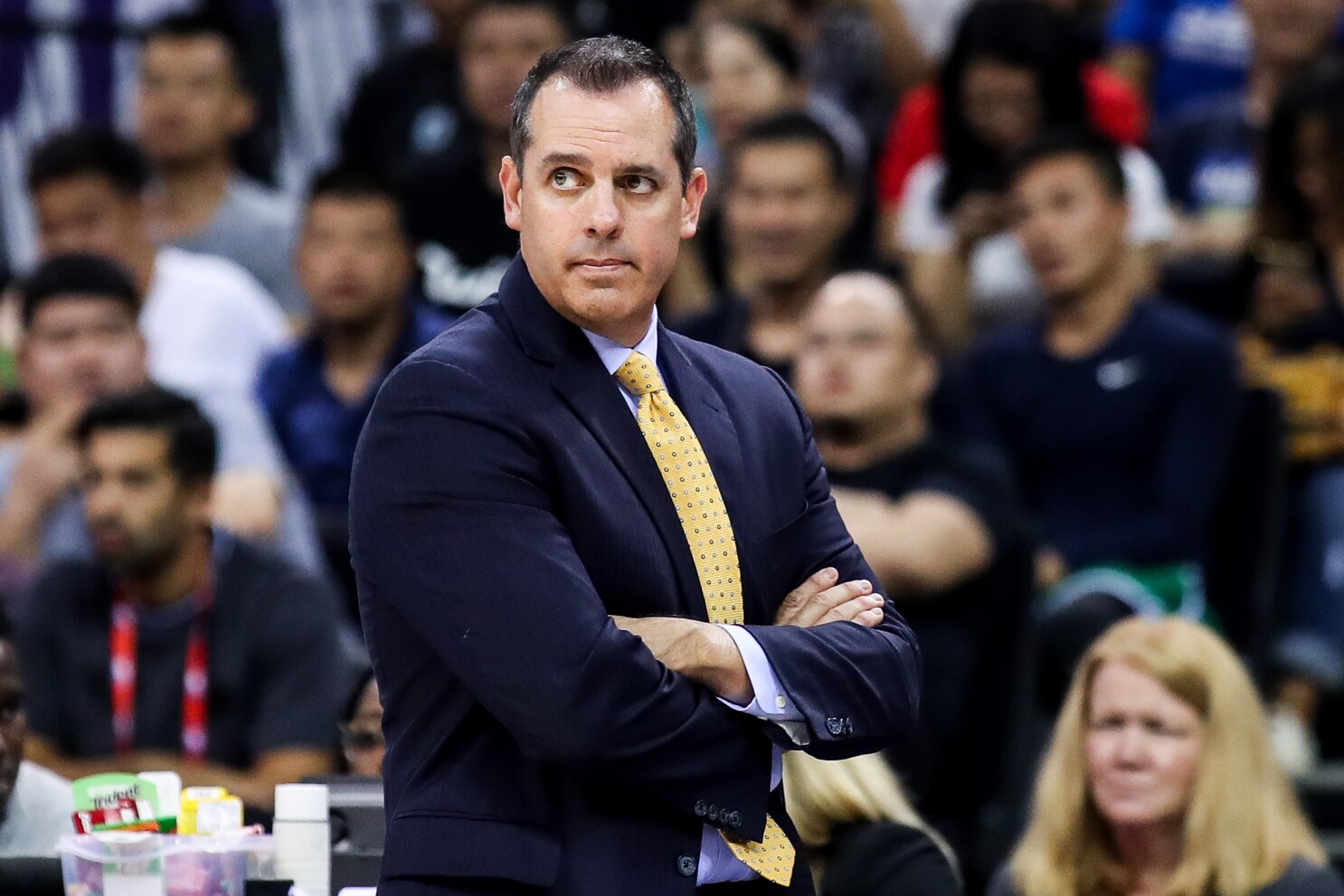 Lakers Coach Frank Vogel Is Positively Just Being Himself Los Angeles Times