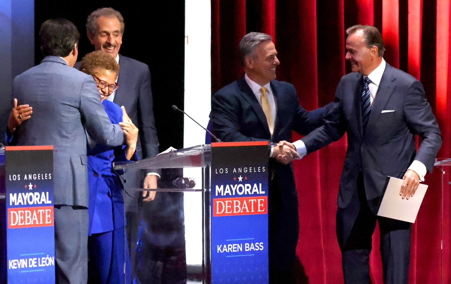Photos: L.A. mayoral candidates face questions on homelessness, safety and COVID-19