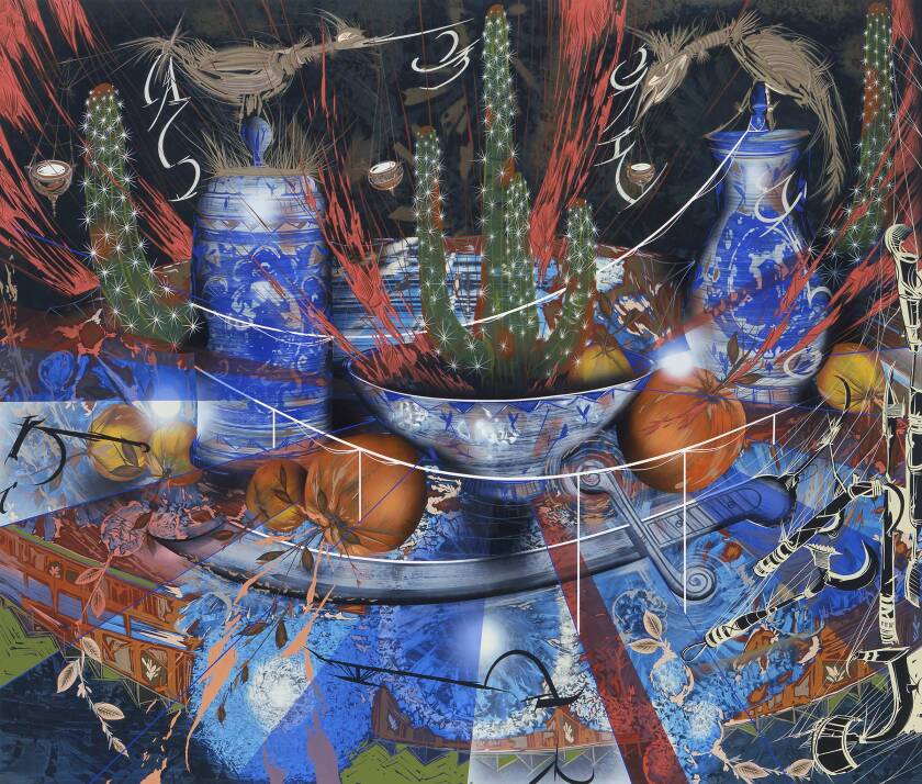 Lari Pittman, "Untitled #8 (The Dining Room)," 2005, cel-vinyl, acrylic and alkyd on gessoed canvas over wood