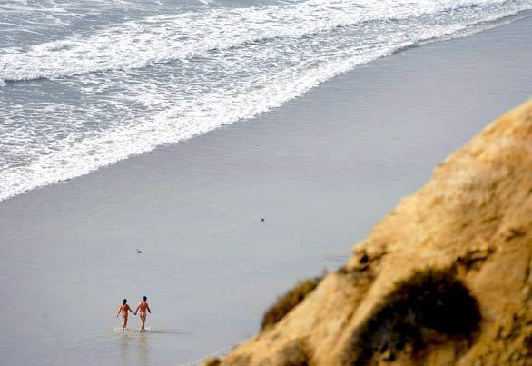 Nude couple at Black's Beach