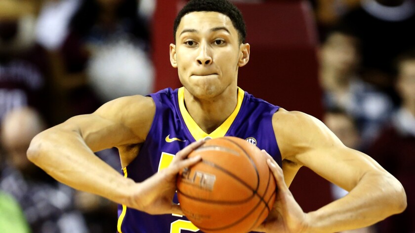 Ben Simmons is a 6-foot-10 forward who averaged 19.2 points, 11.8 rebounds, 4.8 assists and two steals a game at Louisiana State.