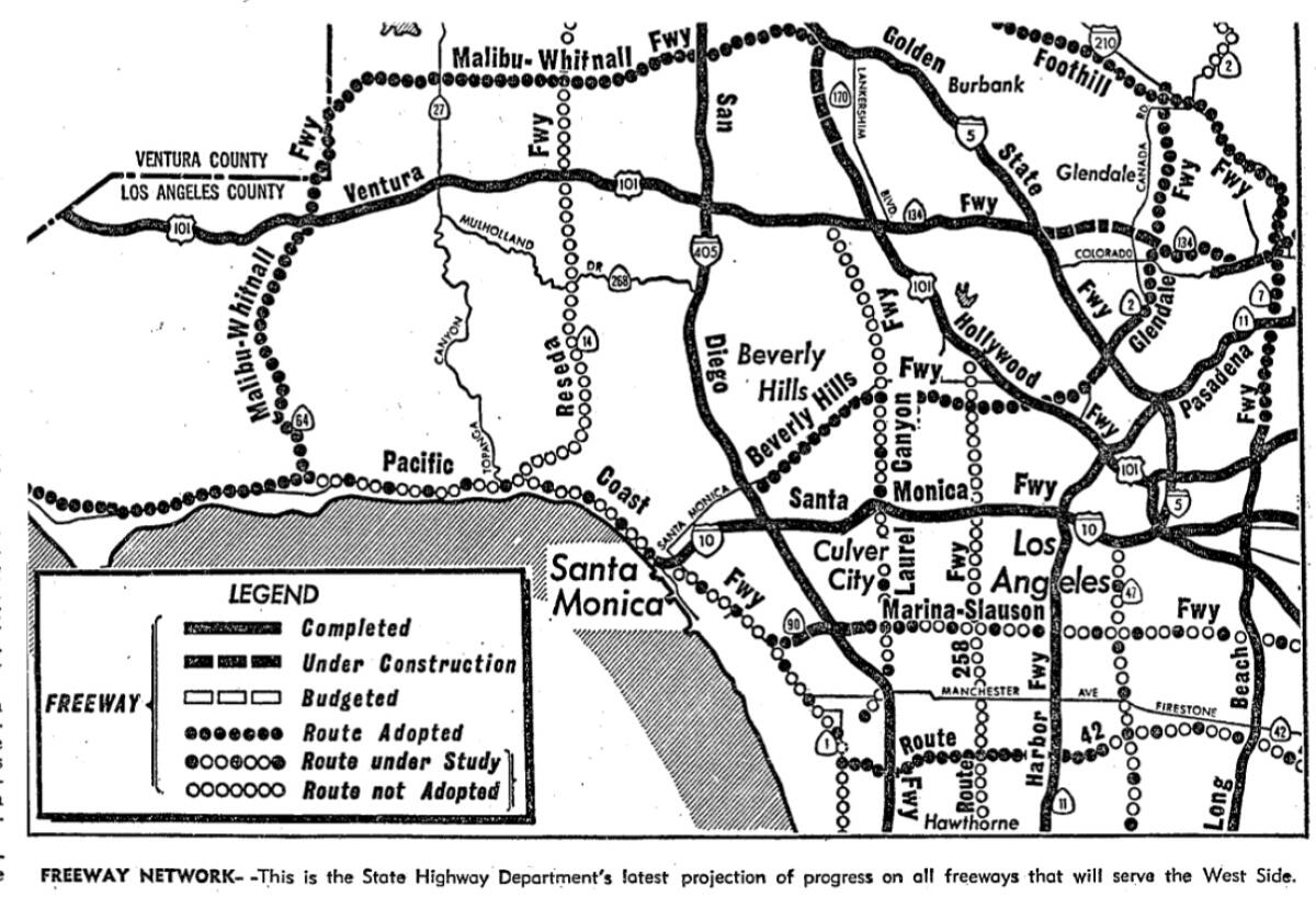 The ghosts of L.A.'s unbuilt freeways - Los Angeles Times