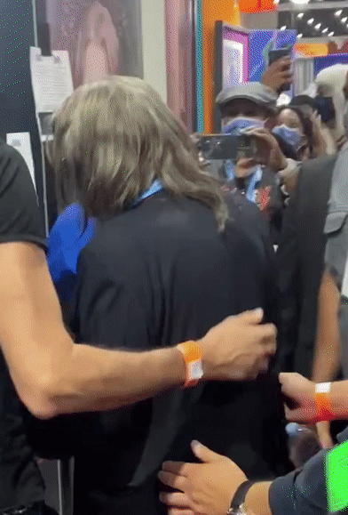 A gif of our Ozzy Osbourne sighting in the exhibit hall at Comic-Con on July 22, 2022.