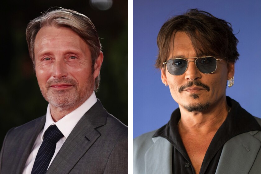 Portraits of Mads Mikkelsen and Johnny Depp