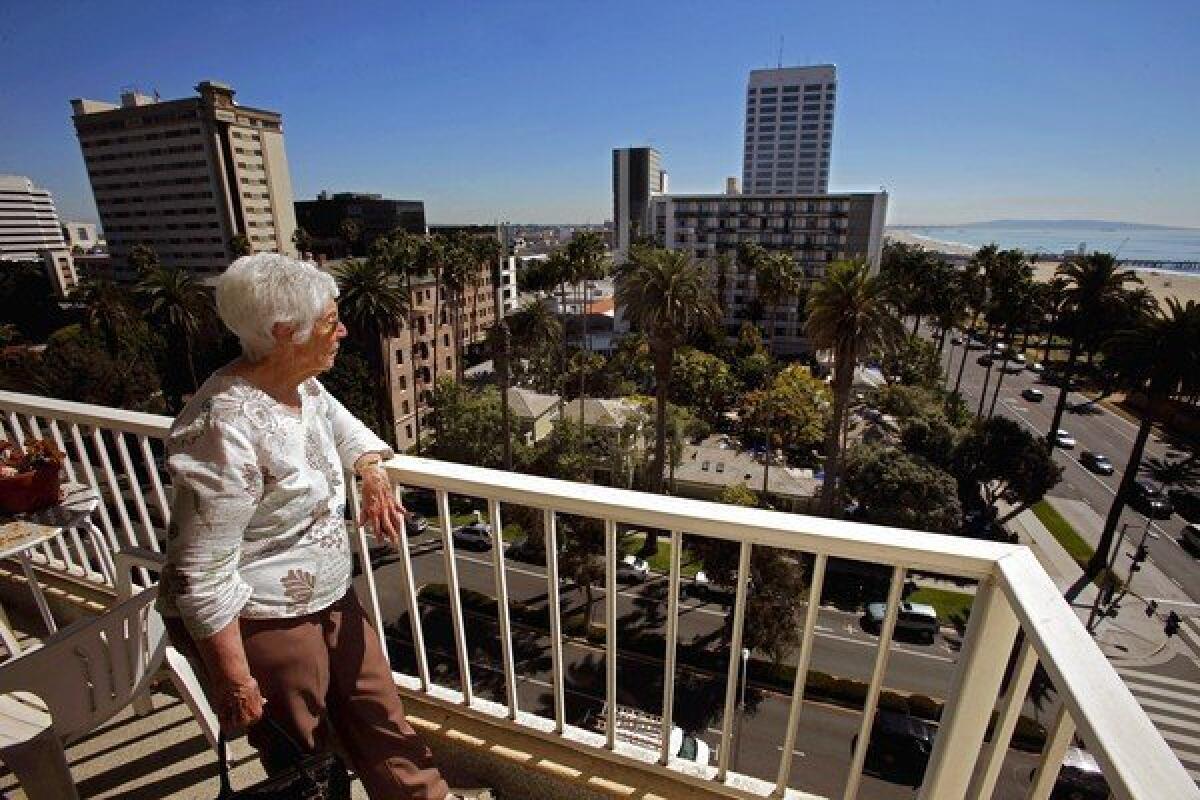 Eleanor Blumenberg lives across the street from the Fairmont Miramar Hotel, where a major expansion is planned. She and other nearby residents oppose the project, especially because of the height of its proposed towers.