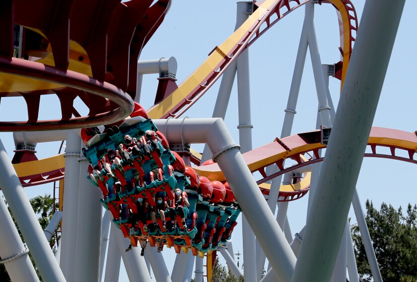 A roller coaster.