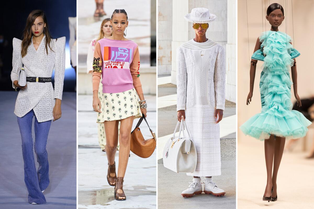 Four runway looks from Milan and Paris fashion weeks