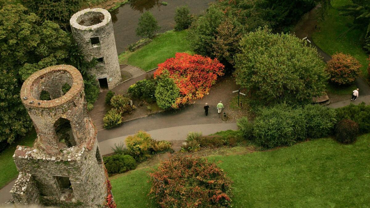 Looking down from the top of Blarney Castle, one of Ireland's most well-known landmarks built nearly 600 years ago.