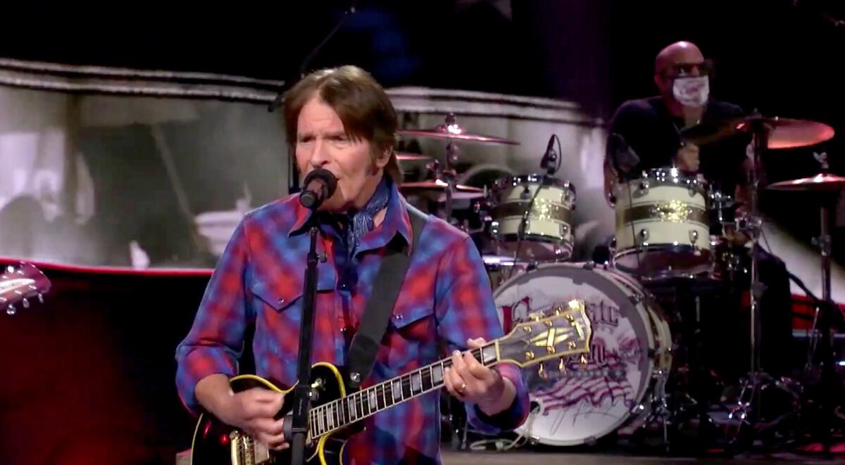 Rock & Roll Hall of Famer John Fogerty at the 2021 "A Grammy Salute To The Sounds of Change" concert.