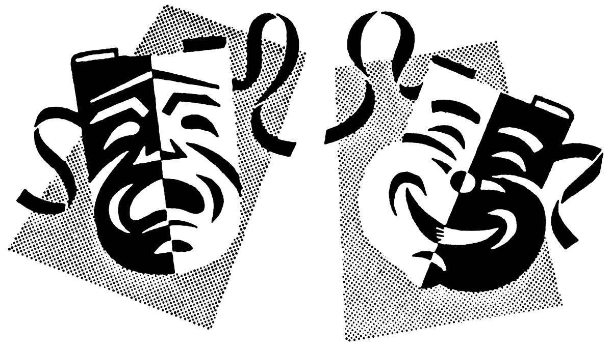 Tragedy and comedy masks