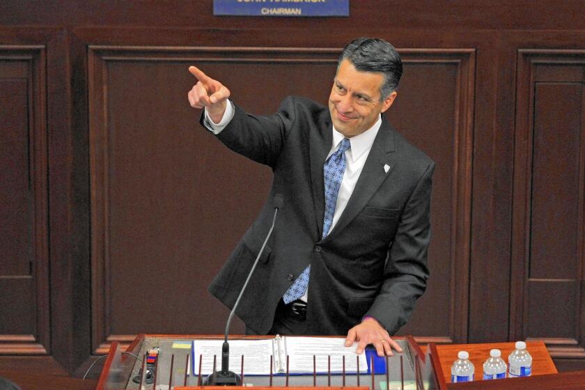 Nevada Gov. Brian Sandoval during his State of the State address in Carson City in January.