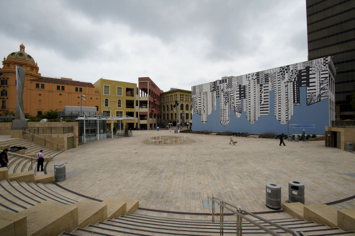 Horton Plaza Park as pictured in 2019