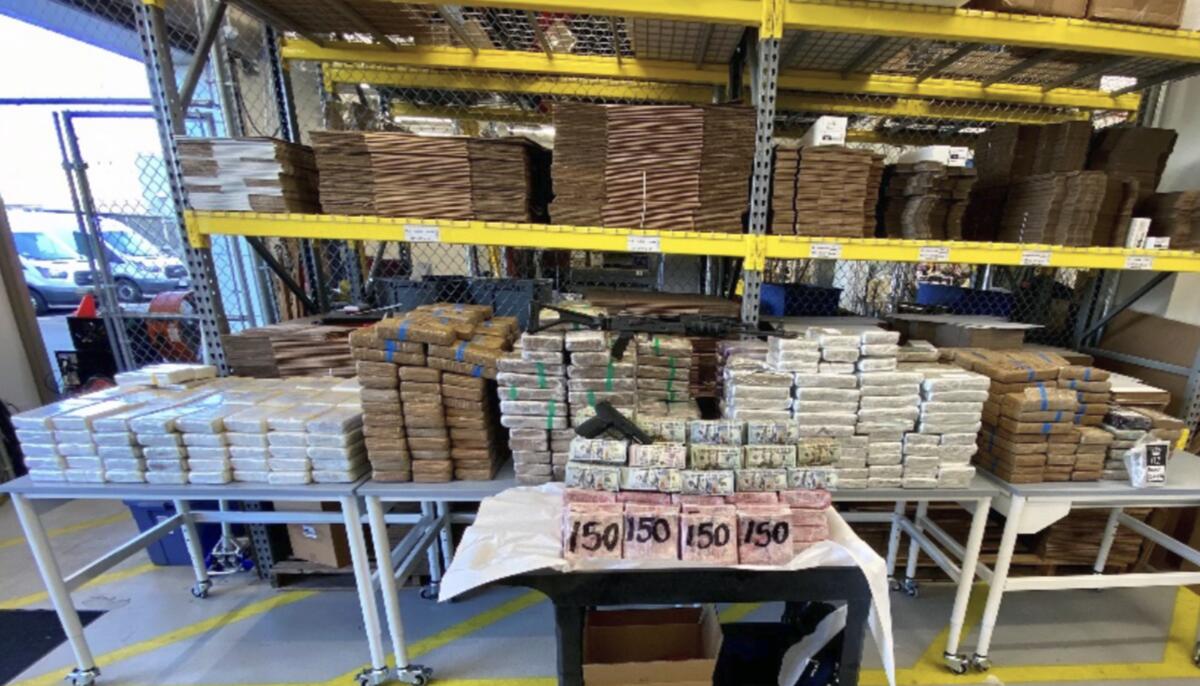 Federal agents seized $3.5 million in cash and massive quantities of cocaine, fentanyl and .50 caliber ammunition 