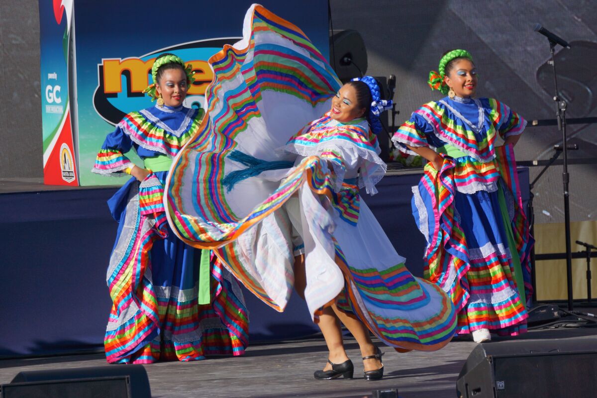 Watch folkloric dancers perform and parade down Santa Ana's Main Street at Fiestas Patrias, which is Sept. 14 and 15.